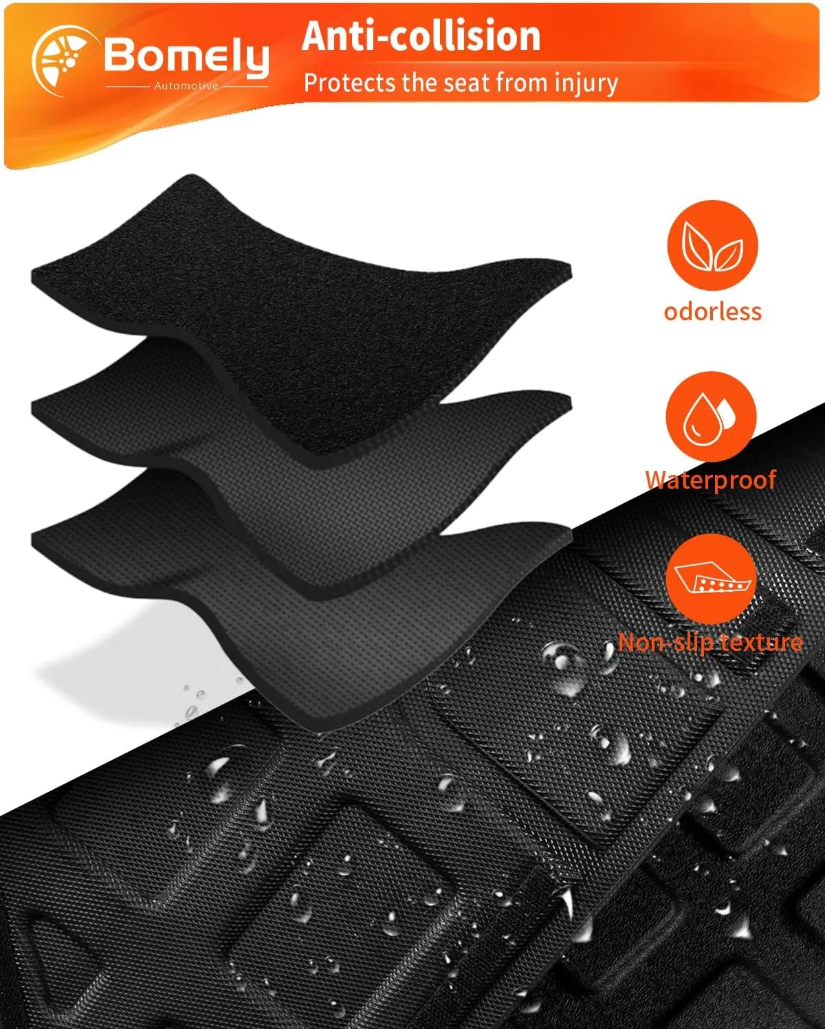 Cargo Mat Compatible with 2013-2018 Toyota Rav4 Trunk Mat Cargo Liner Back Seat Cover Protector Frunk Mat for Toyota Rav4 Accessories (Non-Hybrid) (2013-2018, Backrest Mats Trunk Mat)