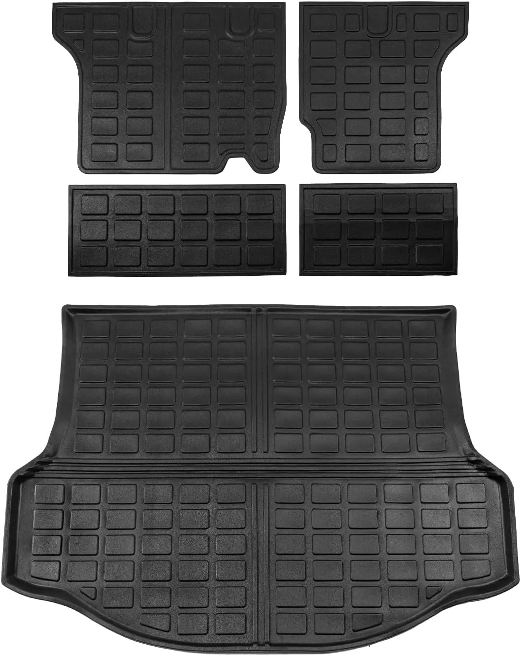 Cargo Mat Compatible with 2013-2018 Toyota Rav4 Trunk Mat Cargo Liner Back Seat Cover Protector Frunk Mat for Toyota Rav4 Accessories (Non-Hybrid) (2013-2018, Backrest Mats Trunk Mat)