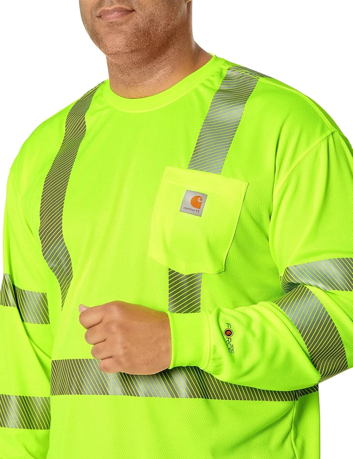 Carhartt Men's Force High-Visibility Long-Sleeve Class 3 T-Shirt