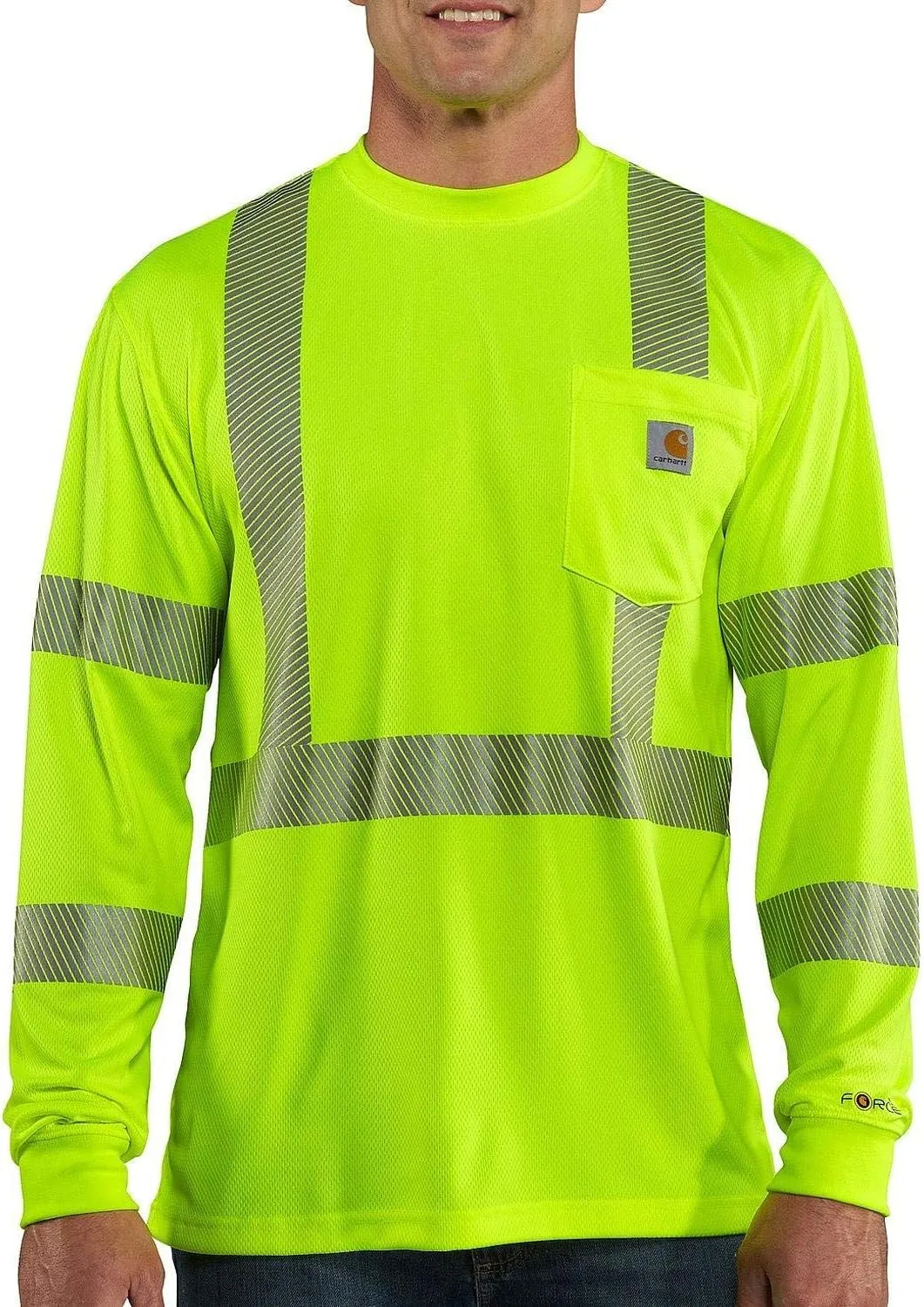 Carhartt Men's Force High-Visibility Long-Sleeve Class 3 T-Shirt