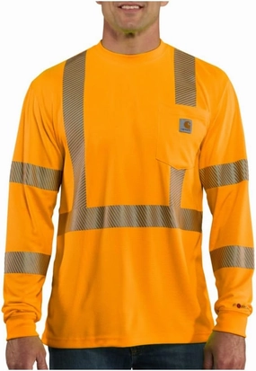 Carhartt Men's Force High-Visibility Long-Sleeve Class 3 T-Shirt