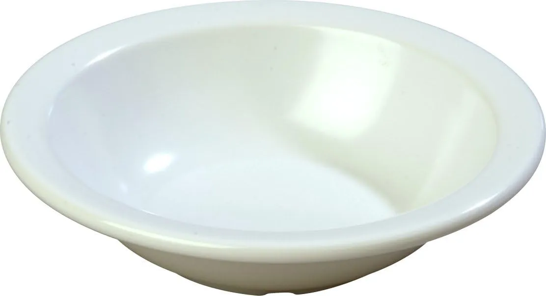Carlisle FoodService Products Kingline Reusable Plastic Bowl Grapefruit Bowl for Home and Restaurant, Melamine, 10 Ounces, White, (Pack of 48)