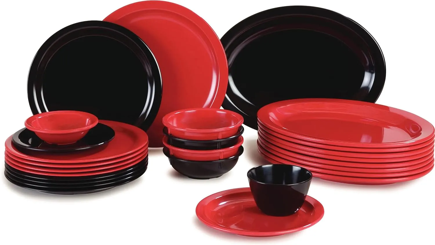 Carlisle FoodService Products Kingline Reusable Plastic Bowl Nappie Bowl for Home and Restaurant, Melamine, 10 Ounces, Black, (Pack of 48)