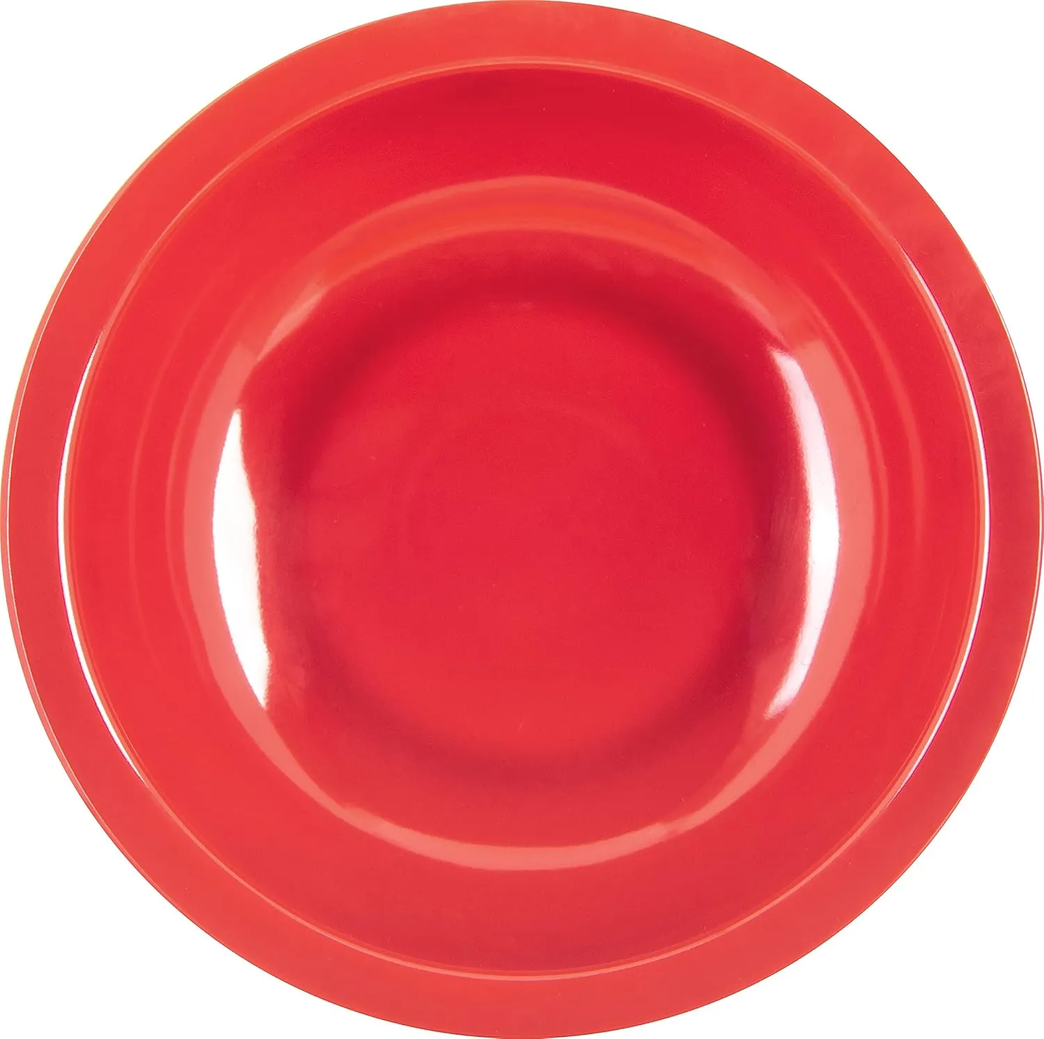 Carlisle FoodService Products Kingline Reusable Plastic Bowl Nappie Bowl for Home and Restaurant, Melamine, 10 Ounces, Red, (Pack of 48)