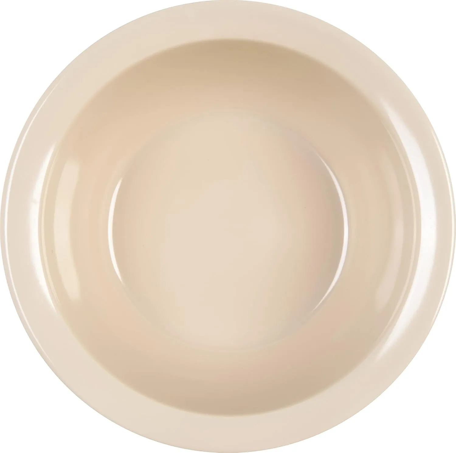 Carlisle FoodService Products Kingline Reusable Plastic Bowl Nappie Bowl for Home and Restaurant, Melamine, 12.5 Ounces, Tan, (Pack of 48)