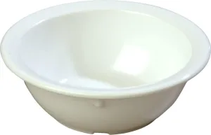 Carlisle FoodService Products Kingline Reusable Plastic Bowl Nappie Bowl for Home and Restaurant, Melamine, 12.5 Ounces, White, (Pack of 48)