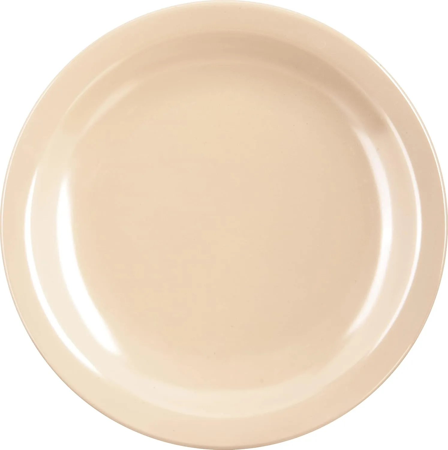 Carlisle FoodService Products Kingline Reusable Plastic Plate Appetizer Plate for Home and Restaurant, Melamine, 5.5 Inches, Tan, (Pack of 48)