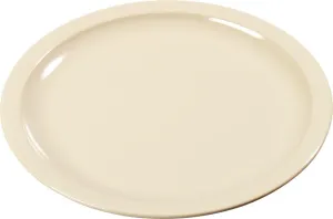 Carlisle FoodService Products Kingline Reusable Plastic Plate Appetizer Plate for Home and Restaurant, Melamine, 5.5 Inches, Tan, (Pack of 48)