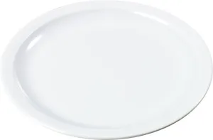 Carlisle FoodService Products Kingline Reusable Plastic Plate Appetizer Plate for Home and Restaurant, Melamine, 5.5 Inches, White, (Pack of 48)