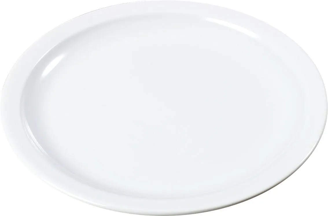 Carlisle FoodService Products Kingline Reusable Plastic Plate Appetizer Plate for Home and Restaurant, Melamine, 5.5 Inches, White, (Pack of 48)