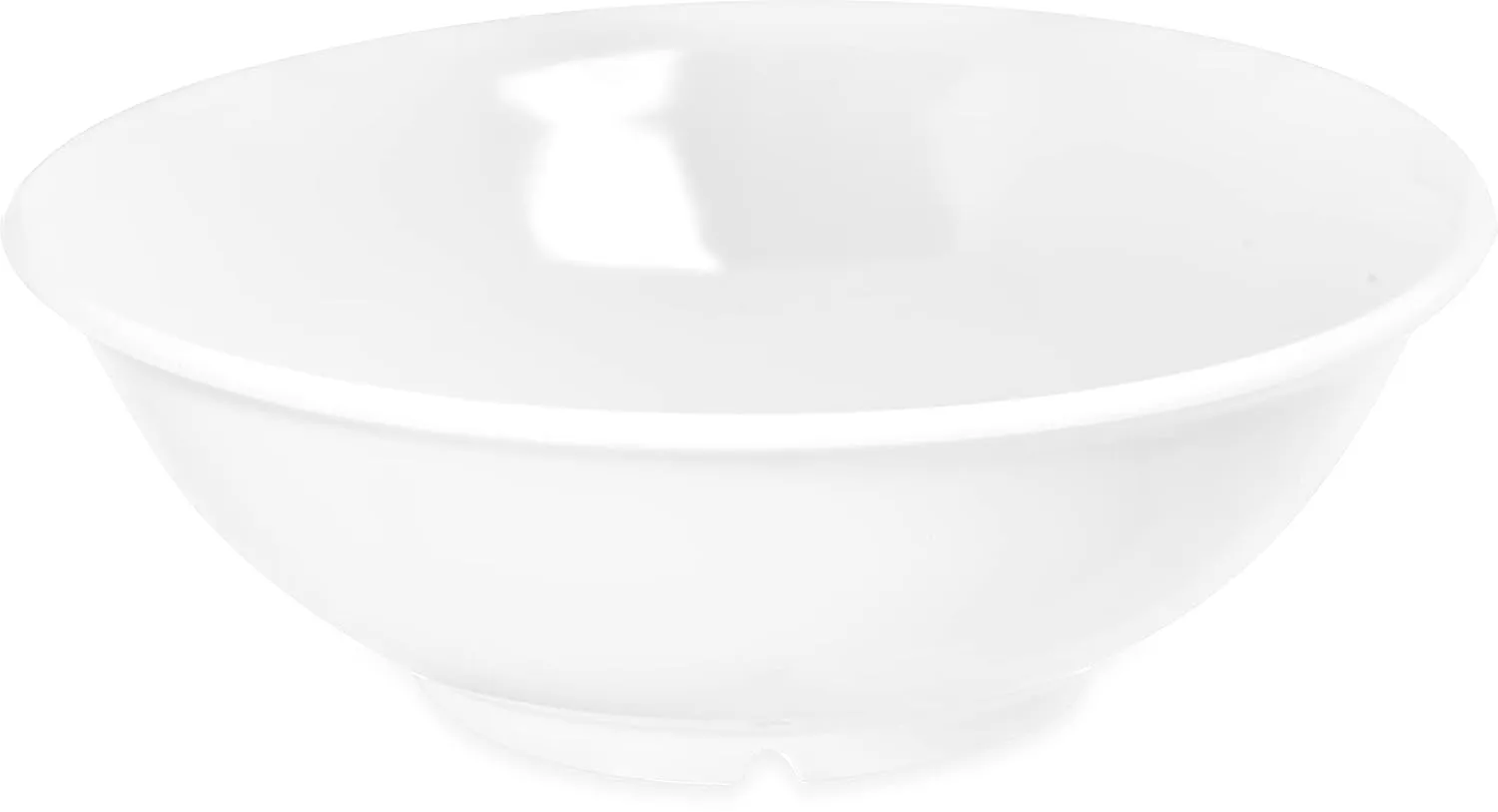 Carlisle FoodService Products Reusable Plastic Bowl Footed Bowl for Home and Restaurant, Melamine, 36 Ounces, White, (Pack of 12)