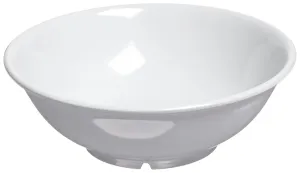 Carlisle FoodService Products Reusable Plastic Bowl Footed Bowl for Home and Restaurant, Melamine, 36 Ounces, White, (Pack of 12)