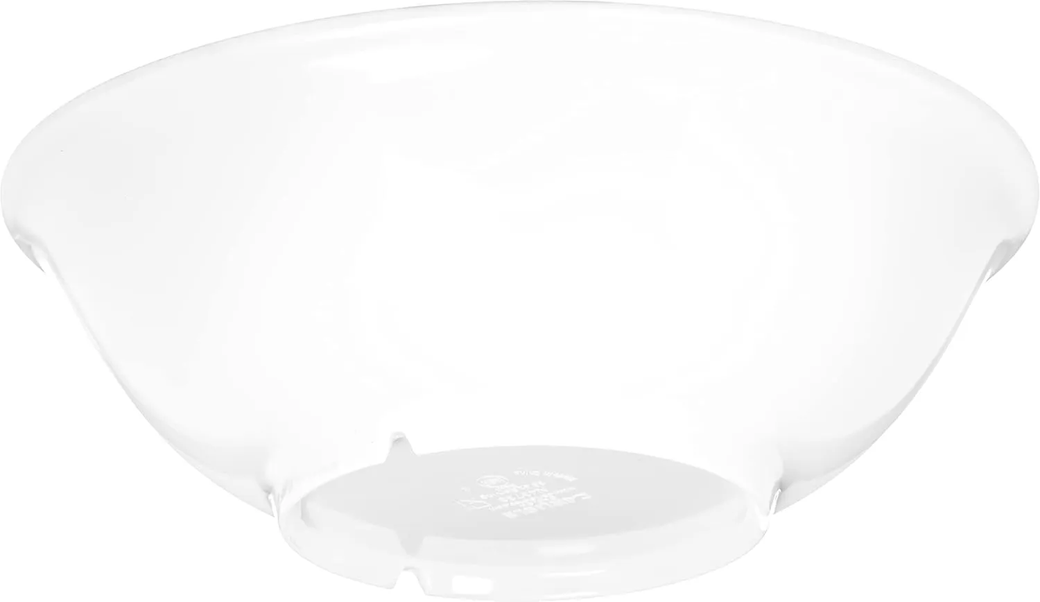 Carlisle FoodService Products Reusable Plastic Bowl Footed Bowl for Home and Restaurant, Melamine, 36 Ounces, White, (Pack of 12)