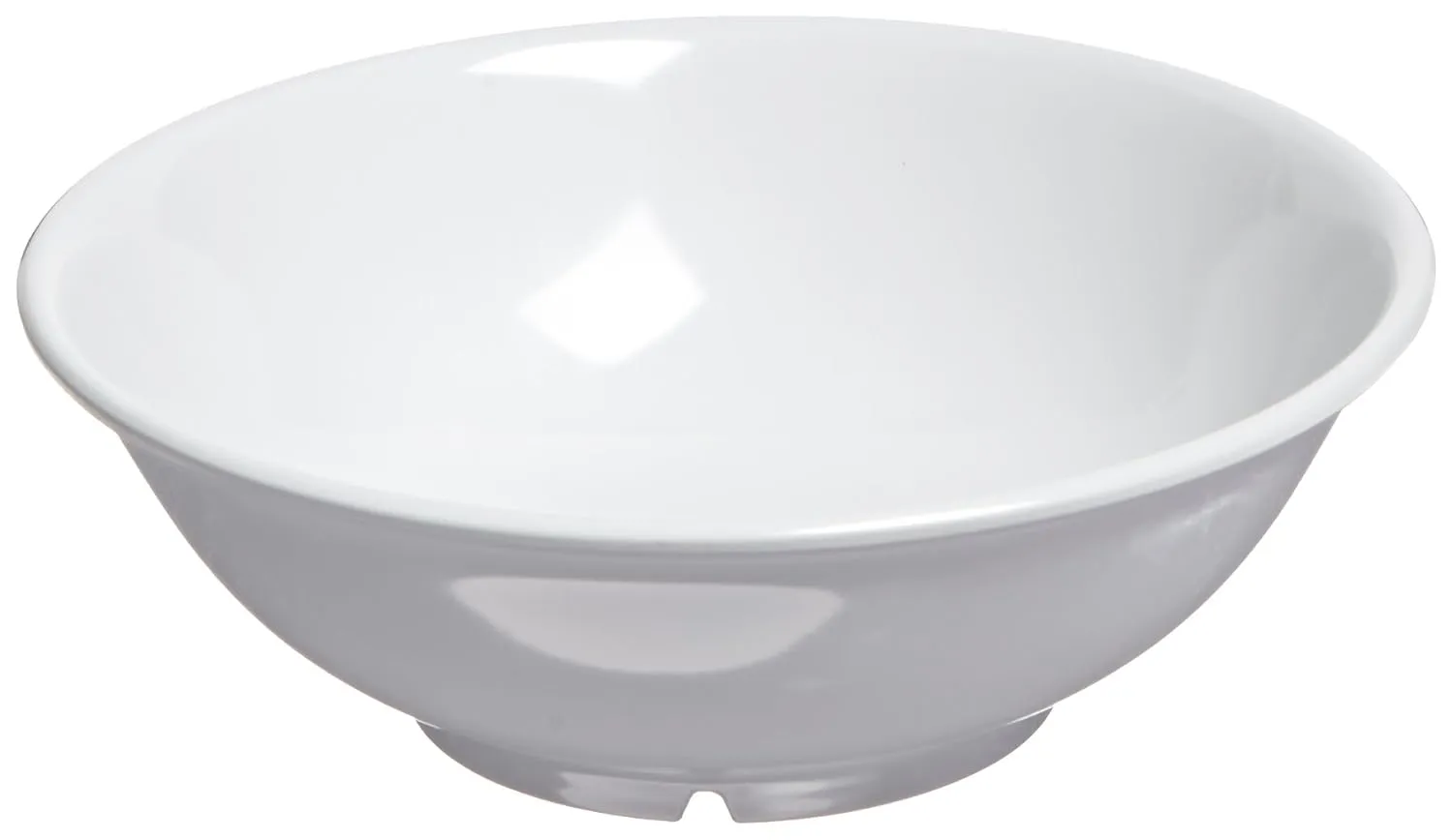 Carlisle FoodService Products Reusable Plastic Bowl Footed Bowl for Home and Restaurant, Melamine, 36 Ounces, White, (Pack of 12)