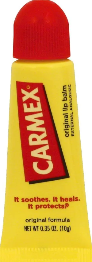 Carmex Moisturizing Lip Balm, Original Flavor, 0.35 oz Tube, 12/Box