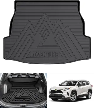 Cartist Cargo Liner Custom Fit for 2019-2024 2025 Toyota RAV4 All Weather Trunk Mat Rear Cargo Liner Back TPE Black (Fit for All Models)