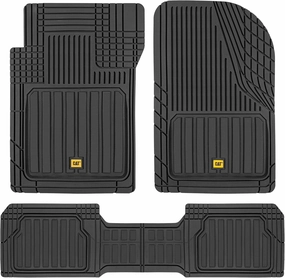 Cat® ToughLiner™ Black Car Floor Mats - Heavy Duty Trim to Fit Floor Mats for Trucks - All-Weather Truck Accessories & Odorless Rubber Automotive Floor Mats - Car Mats & SUV Floor Liners for Car
