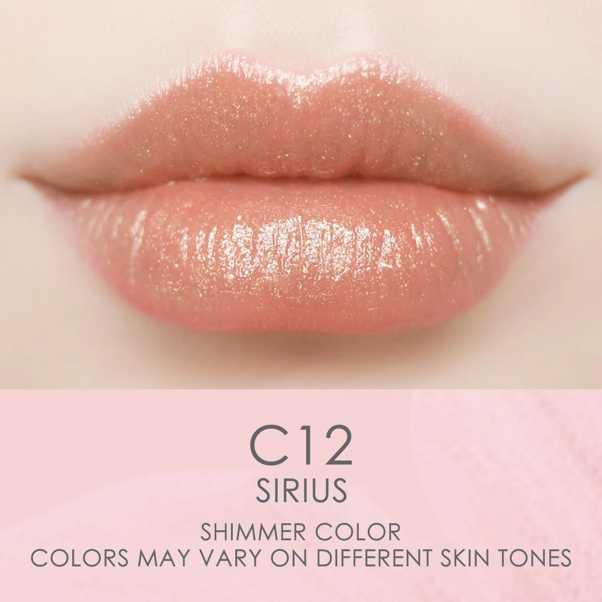 CATKIN Tinted Lip Balm Glitter Lip Stain Ultra Hydrating Lip Moistrurizer Chapstick with Vitamin E Nourishing For Cracked & Dry Lips 0.12 oz C12 Sirius - Golden Brown