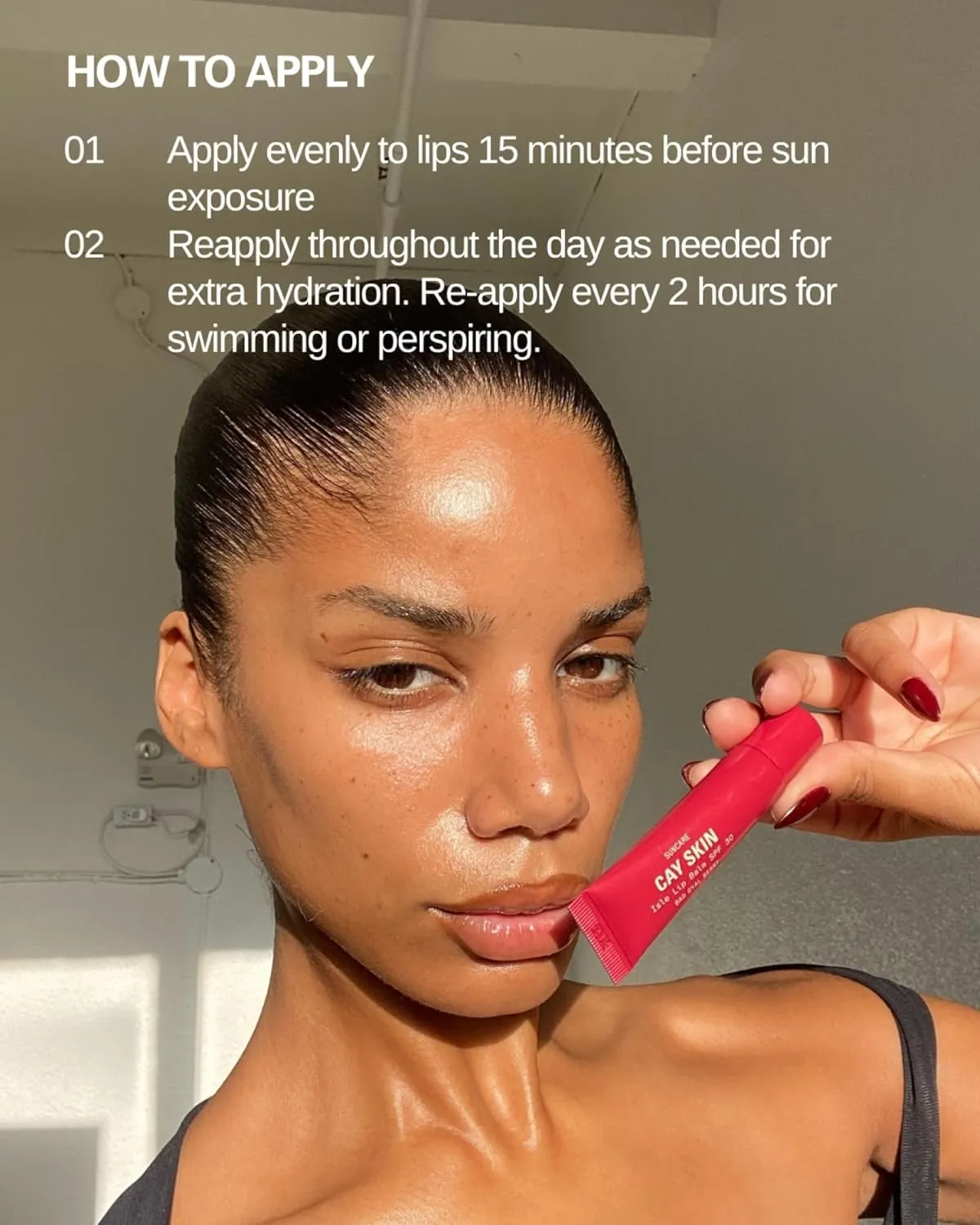 Cay Skin Isle Lip Balm SPF 30 – High Shine, Hydrating, Non-Sticky Lip Gloss in Vanilla Brown Sugar Flavor – Formulated with Natural Ingredients for All Skin Tones – Clear