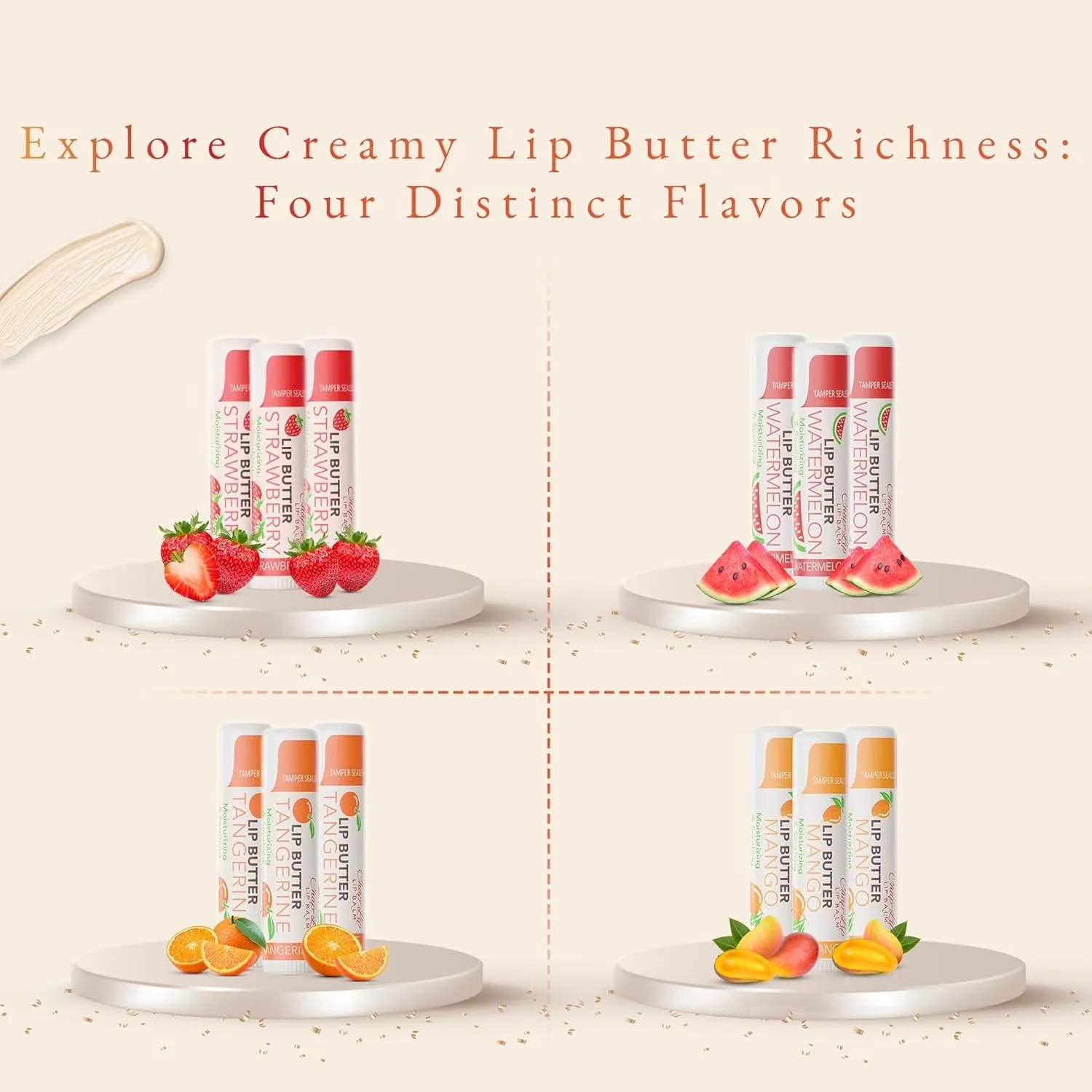 CHAP-LIP Original Lip Balm Hydrating Bulk Chap Stick with Fruit Flavors, Coconut Oil, and Cocoa Butter - Christmas Gift Stocking Stuffers Lip Therapy Pack for Men and Women - Made in the USA, 24 Pack