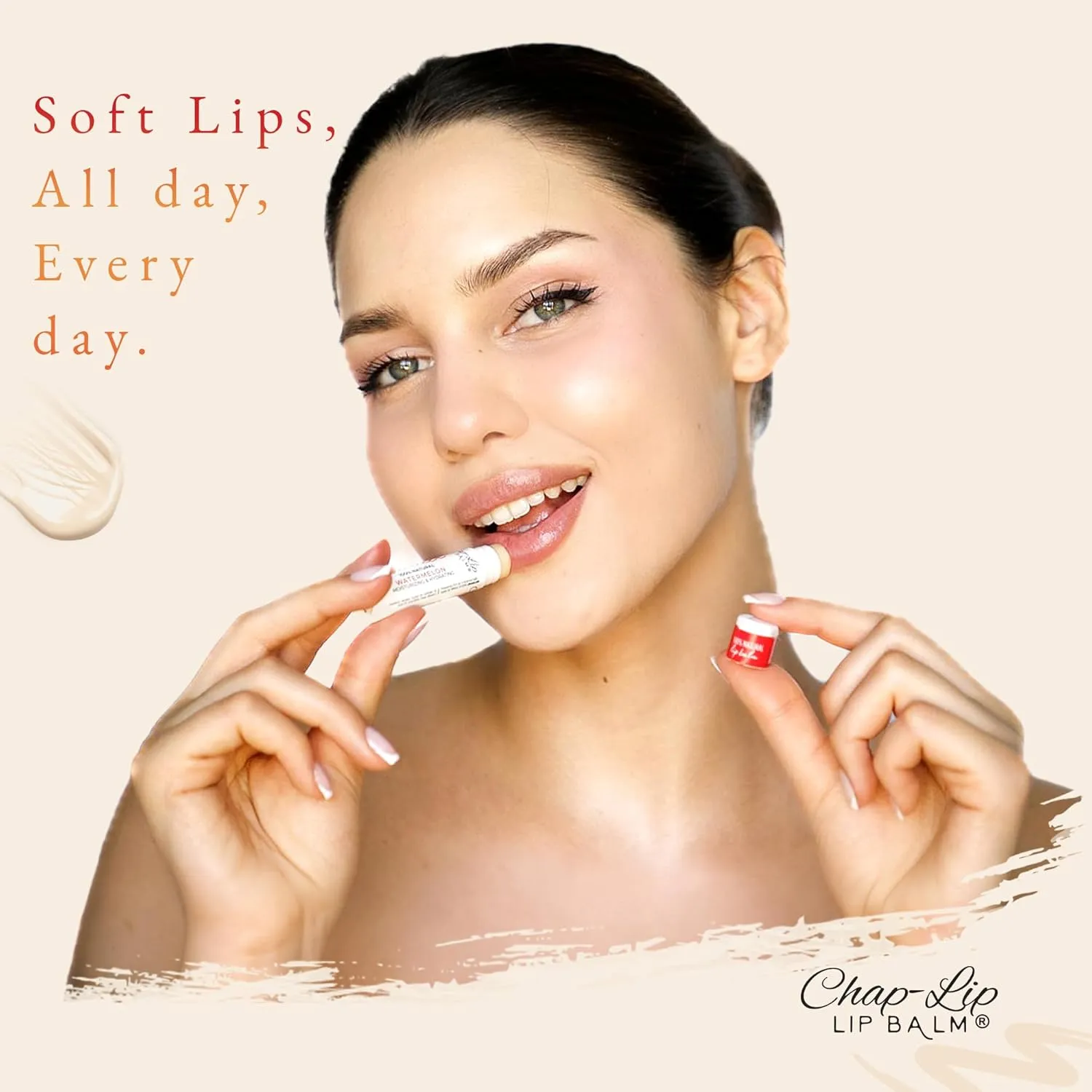 CHAP-LIP Original Lip Balm Hydrating Bulk Chap Stick with Fruit Flavors, Coconut Oil, and Cocoa Butter - Christmas Gift Stocking Stuffers Lip Therapy Pack for Men and Women - Made in the USA, 24 Pack
