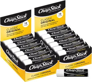 ChapStick Bulk Lip Balm, Classic Original 24-Count – Lip Moisturizer for Dry Lips, 0.15 Ea