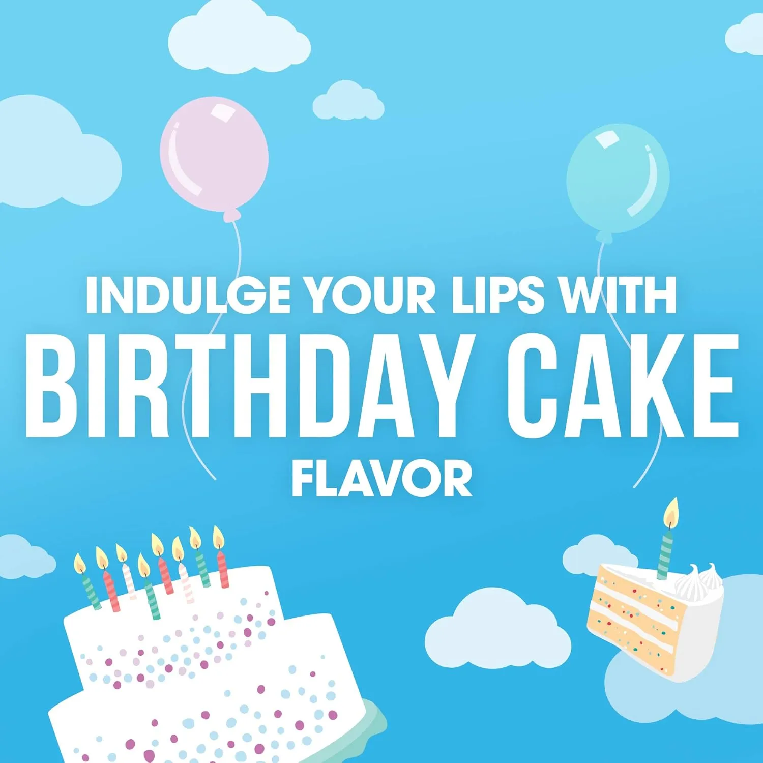 Chapstick Party Favor Lip Balm Gift Pack Happy Birthday 10 sticks 0.15 oz each