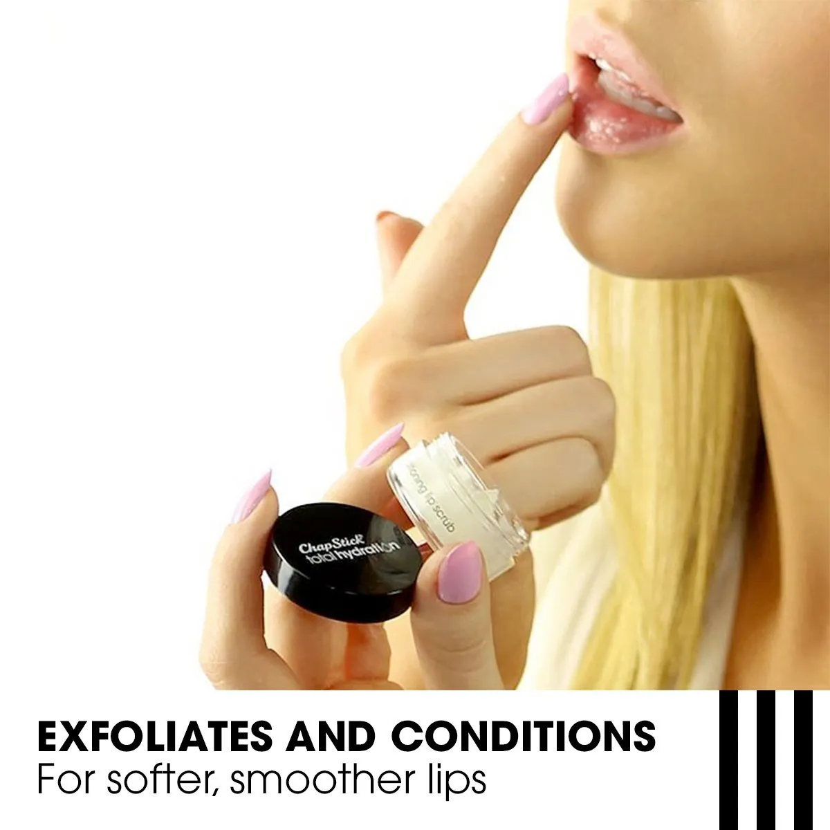 ChapStick Total Hydration Vanilla Cream Moisturizing Lip Balm and Fresh Peppermint Conditioning Lip Scrub Beauty Pack, Lip Care - 0.12 Oz Lip Balm Tube, 0.27 Oz Lip Scrub