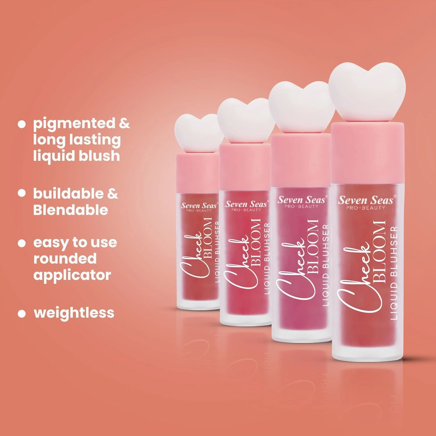 Cheek Bloom Liquid Blusher & Lip Gloss | Highly Pigmented | Long-lasting | Buildable & Blendable | All Skin Types (Rosy Cheeks)
