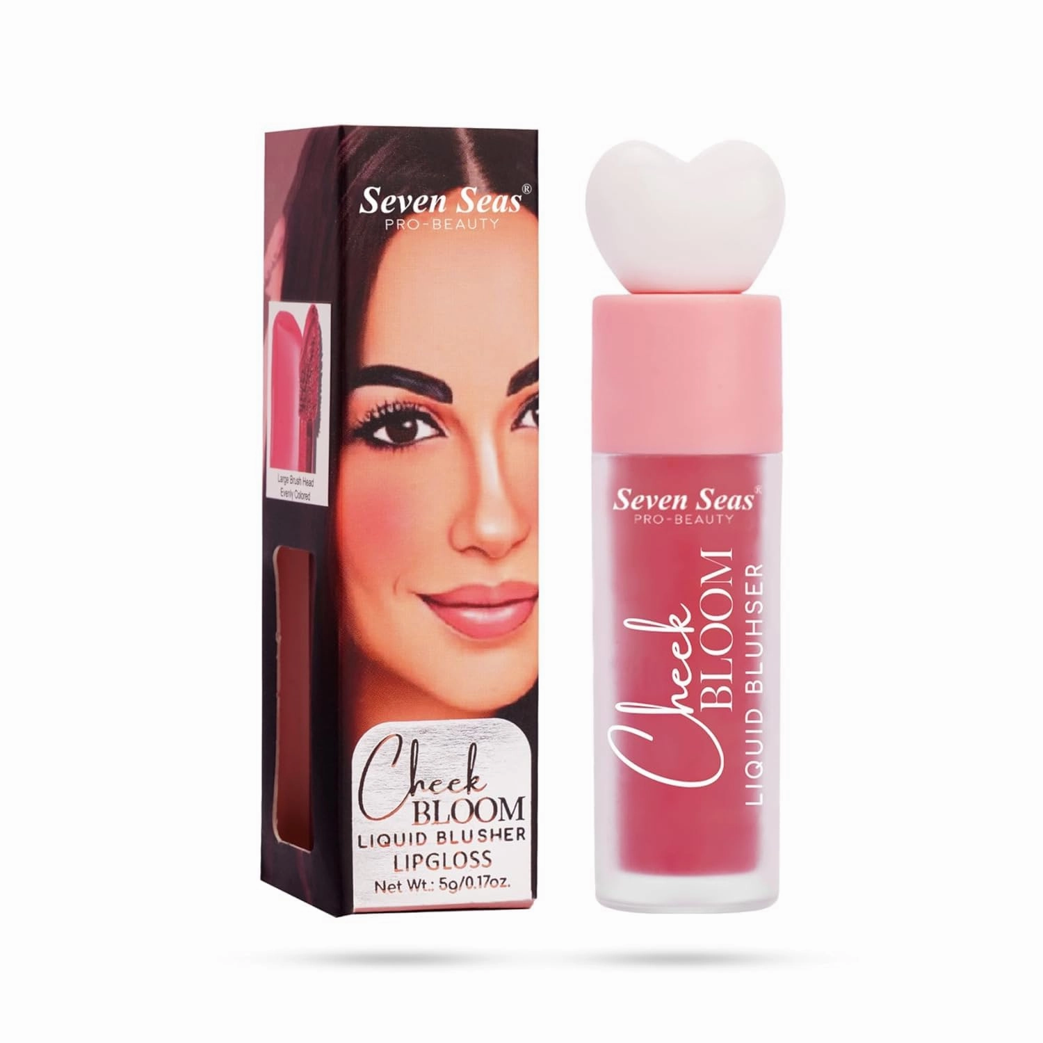 Cheek Bloom Liquid Blusher & Lip Gloss | Highly Pigmented | Long-lasting | Buildable & Blendable | All Skin Types (Rosy Cheeks)