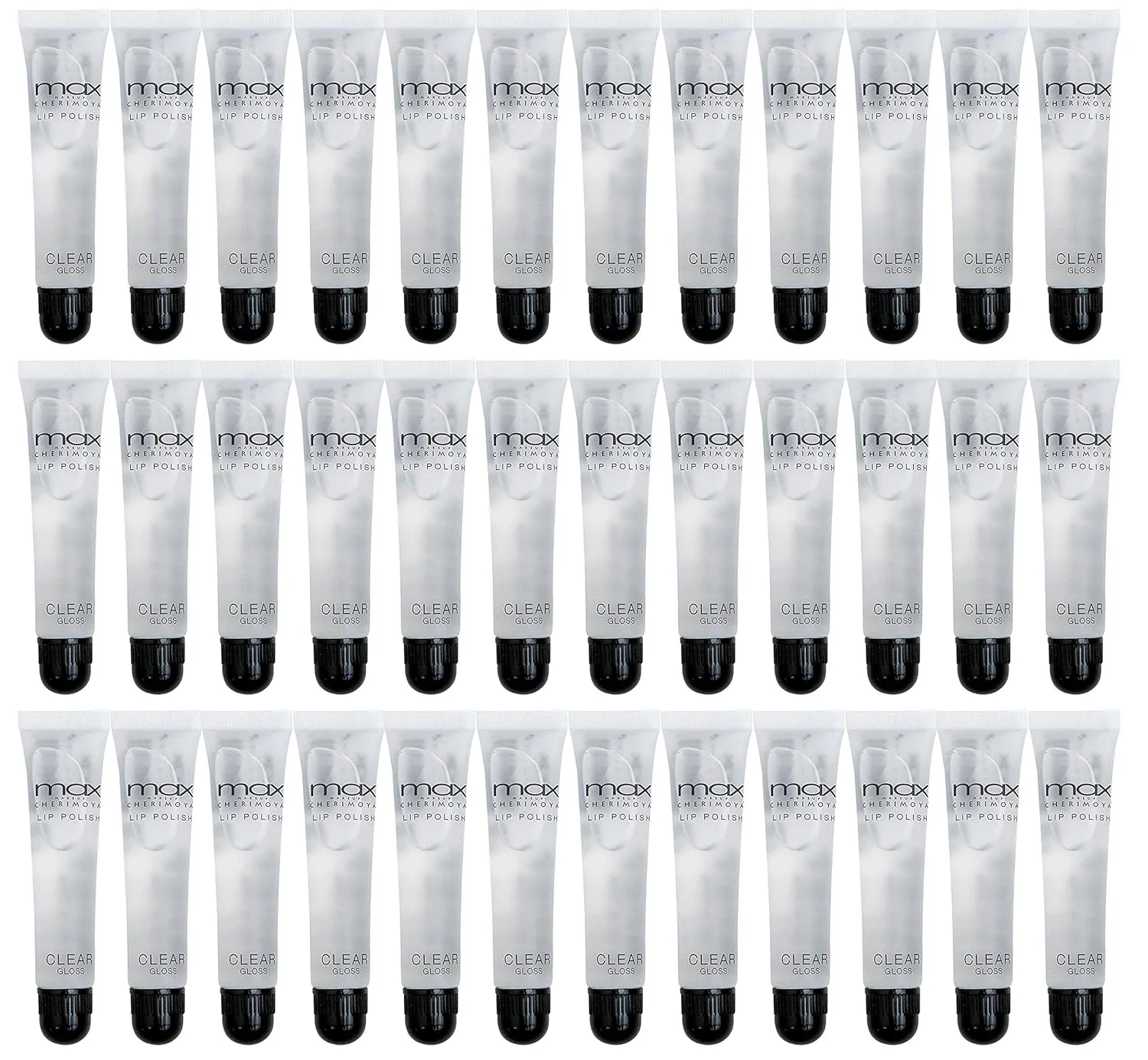 Cherimoya MAX Makeup Clear Lip Polish bulk (36 Pieces)