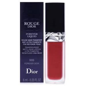 Christian Dior Rouge Forever Liquid Matte Lipstick - 999 Matte Forever Lipstick for Women 0.2 oz