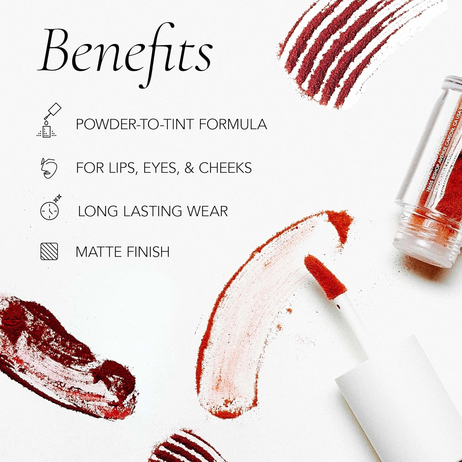 CLE Cosmetics Melting Lip Powder - Lip Tint (Vegan, Cruelty Free, Paraben-Free) with Long-Lasting, Weightless Lip Stain, Usable on Lips, Eyes and Cheeks, Matte Finish (Nude Blush / 0.07 oz)