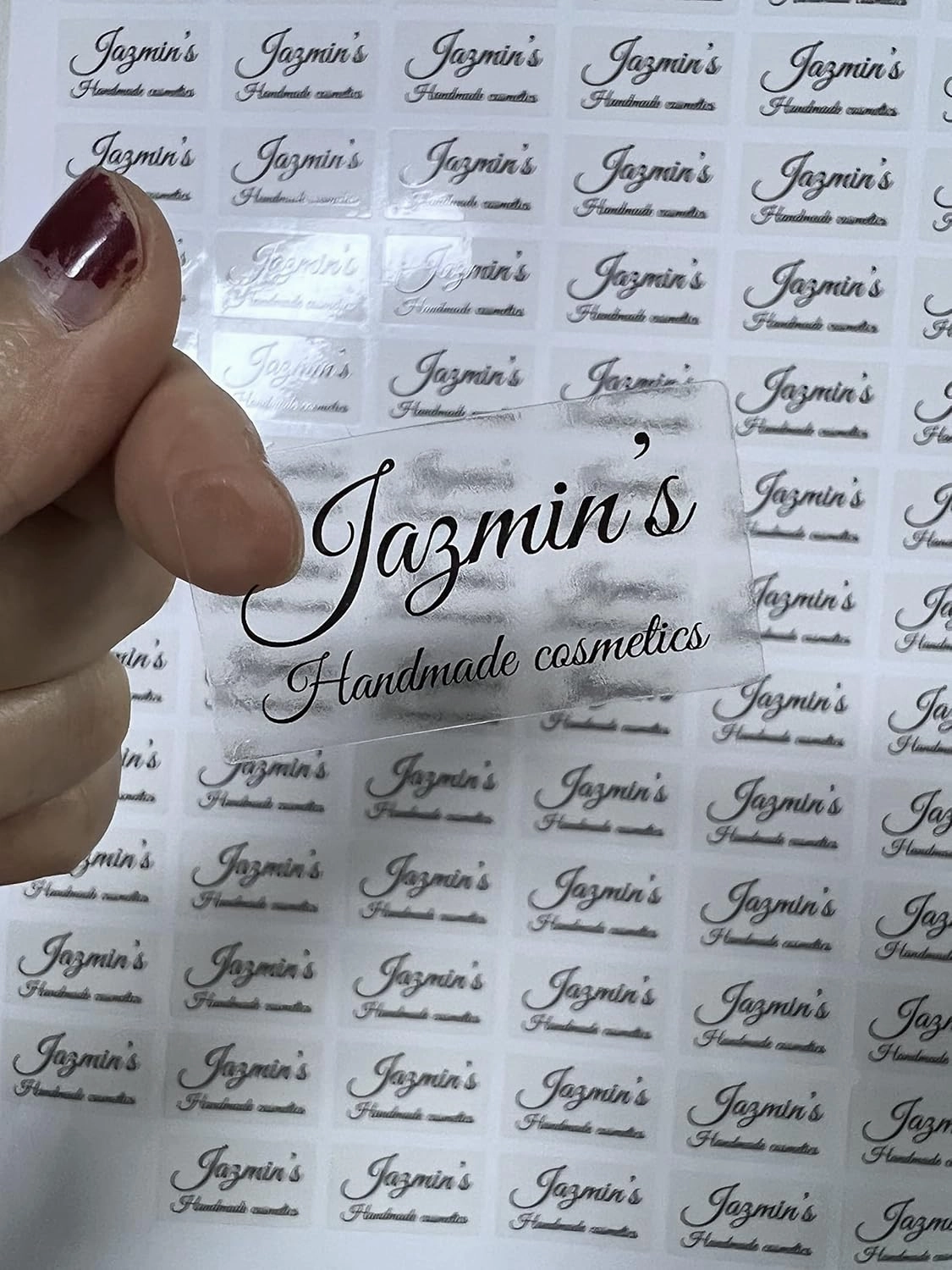 Clear Lip Gloss Tube Labels,Personalized Lip Gloss Stickers Custom Lipgloss Label 60pieces 45 * 25mm (Tube not Included) (Black Text)