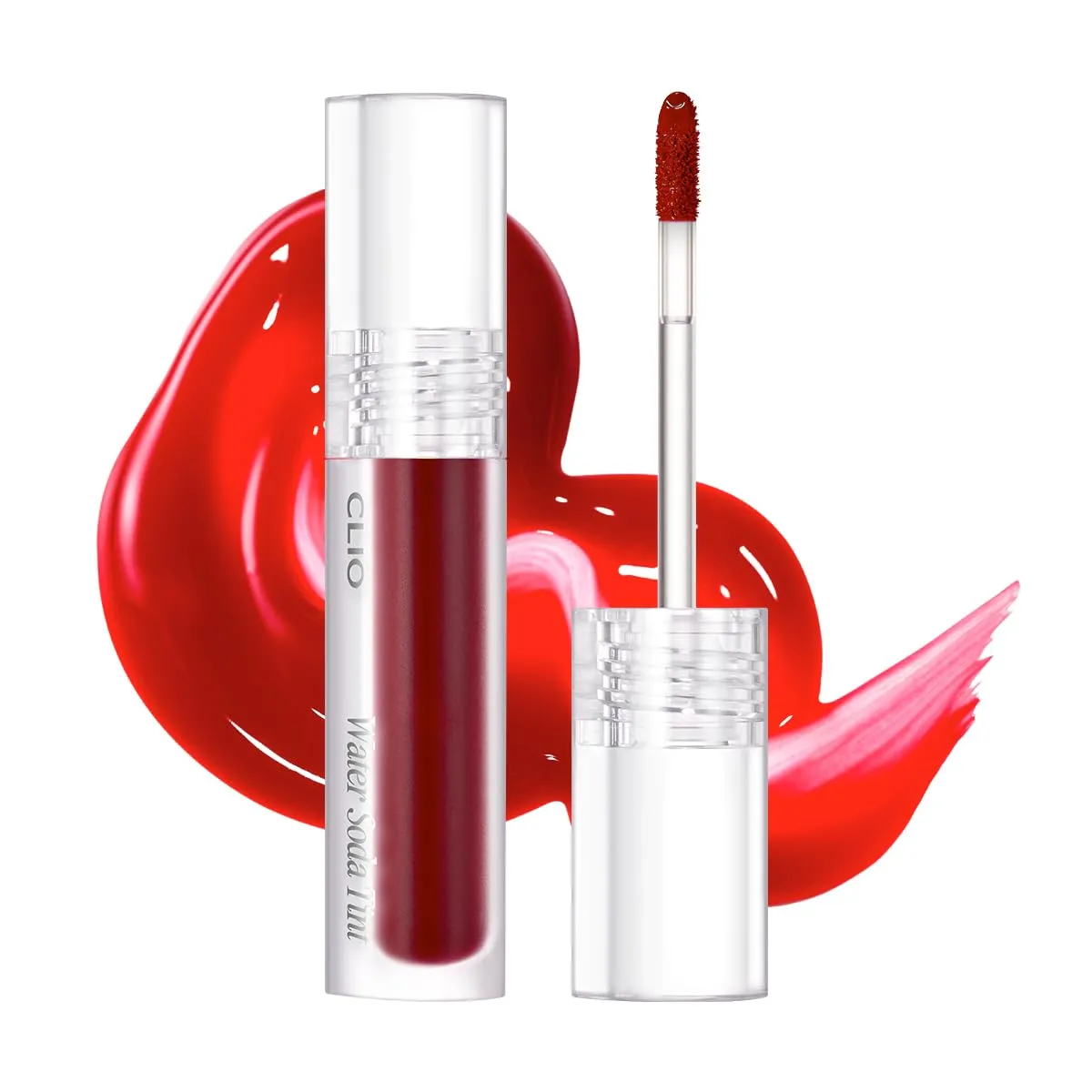 CLIO Water Soda Tint 5 Colors, Korean Lip Stain, High Moisturizing, Strong Hydrating Water Lip Oil, Gloss, Non Sticky Lip Stain, K-Beauty Lips (01 RED SPLASH, One Size)