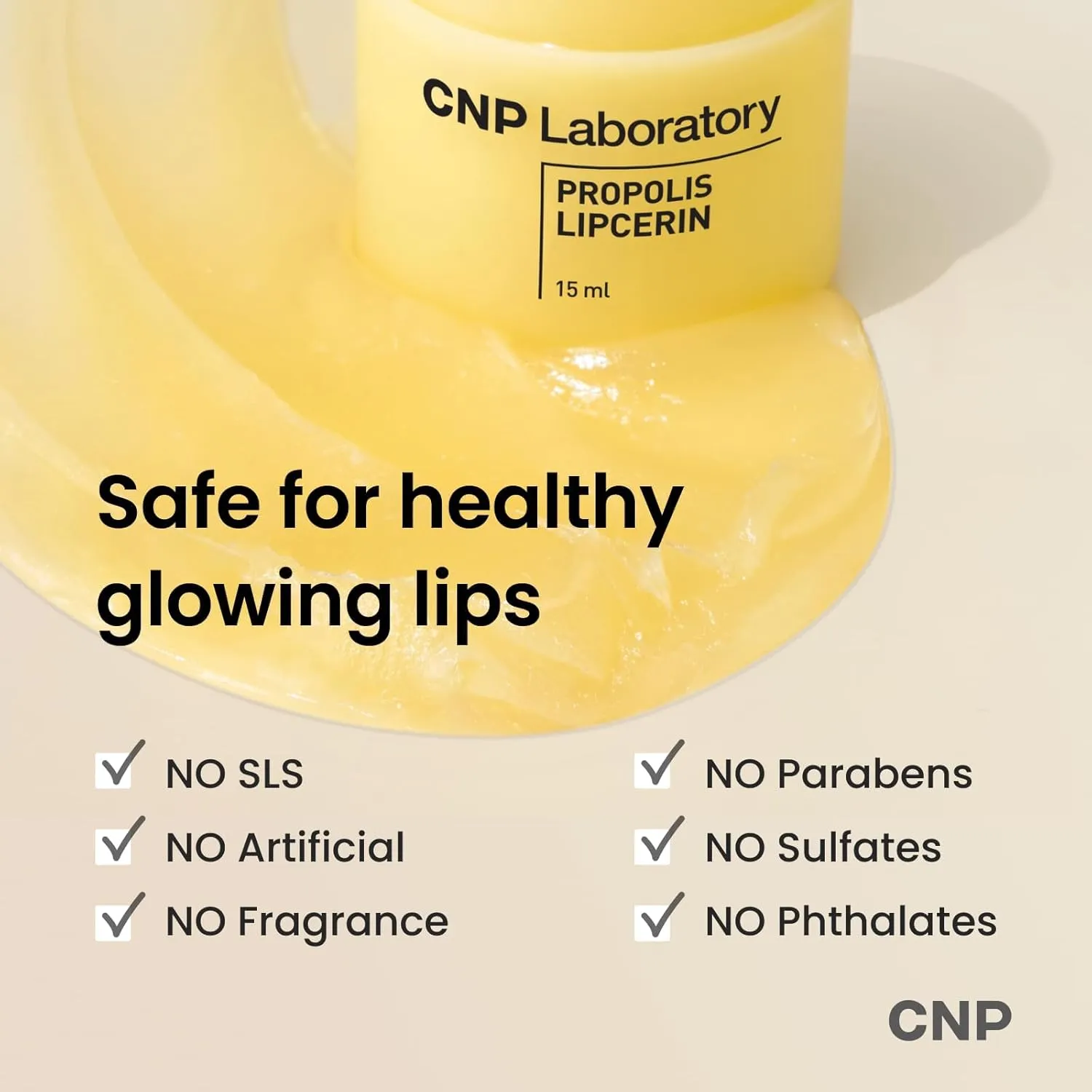 CNP Honey Lip Butter - Propolis Lipcerin™ 01 Original, Hydrating Overnight Manuka Lip Balm & Mask, 12hrs Long-lasting Moisture, Gifts for Women, Korean Skin Care, 0.5 fl.oz.