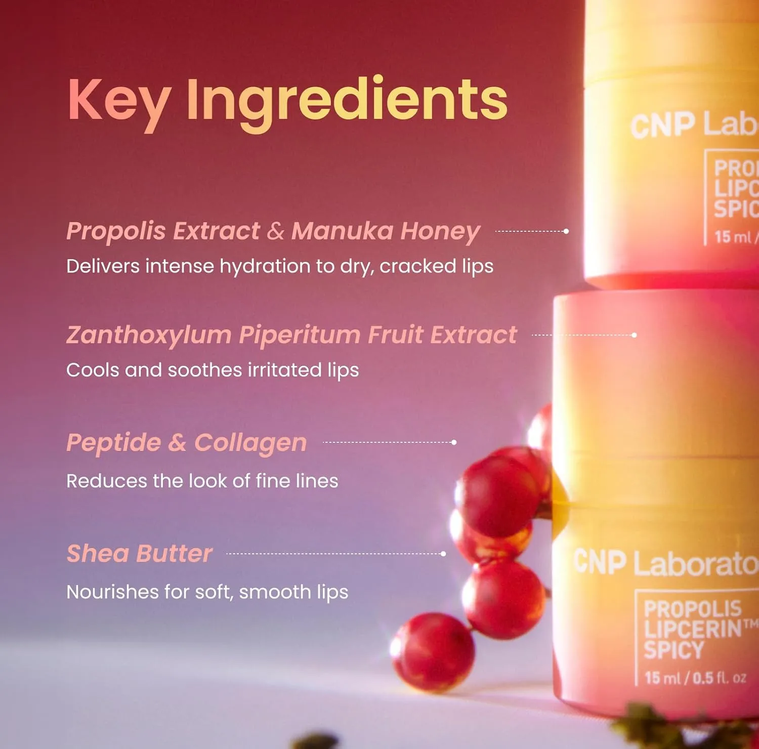 CNP Honey Lip Butter - Propolis Lipcerin™ 04 Mint, Hydrating Overnight Manuka Lip Balm & Mask, Plumping, 12hrs Long-lasting Moisture, Gifts for Women, Korean Skin Care, 0.5 fl.oz.