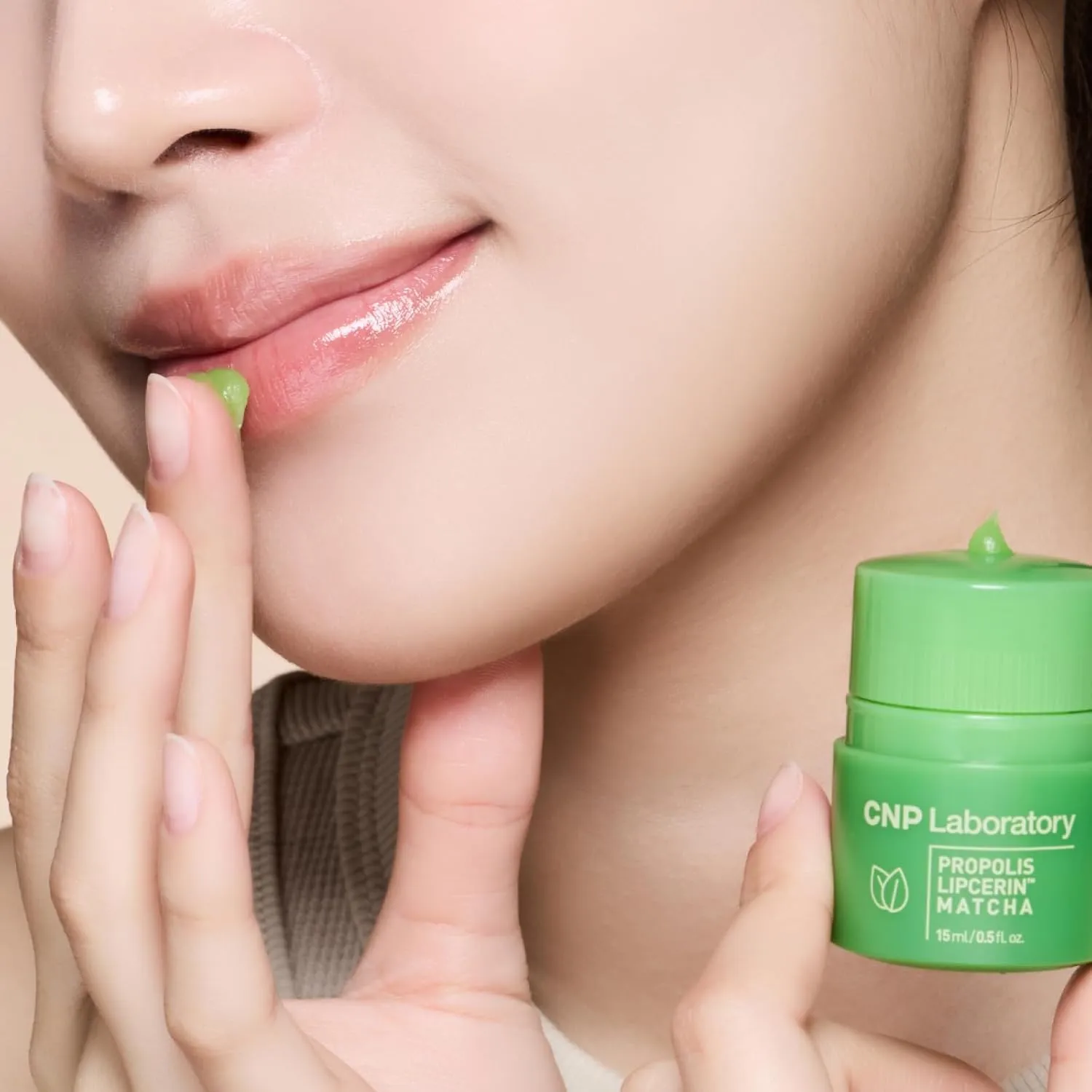 CNP Honey Lip Butter - Propolis Lipcerin™ 07 Matcha, Café Edition, Hydrating Overnight Manuka Lip Balm & Mask, 12hrs Long-lasting Moisture, Gifts for Women, Korean Skin Care, 0.5 fl.oz.