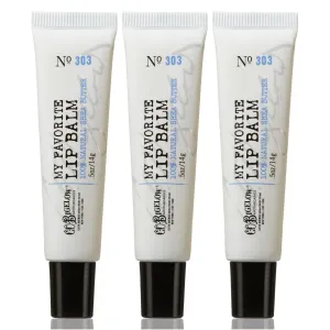 C.O. Bigelow My Favorite Lip Balm Trio, Lip Tubes for Dry Lips, Moisturizing with Shea Butter, Bulk Balm 3 Pack, 0.5 oz Each