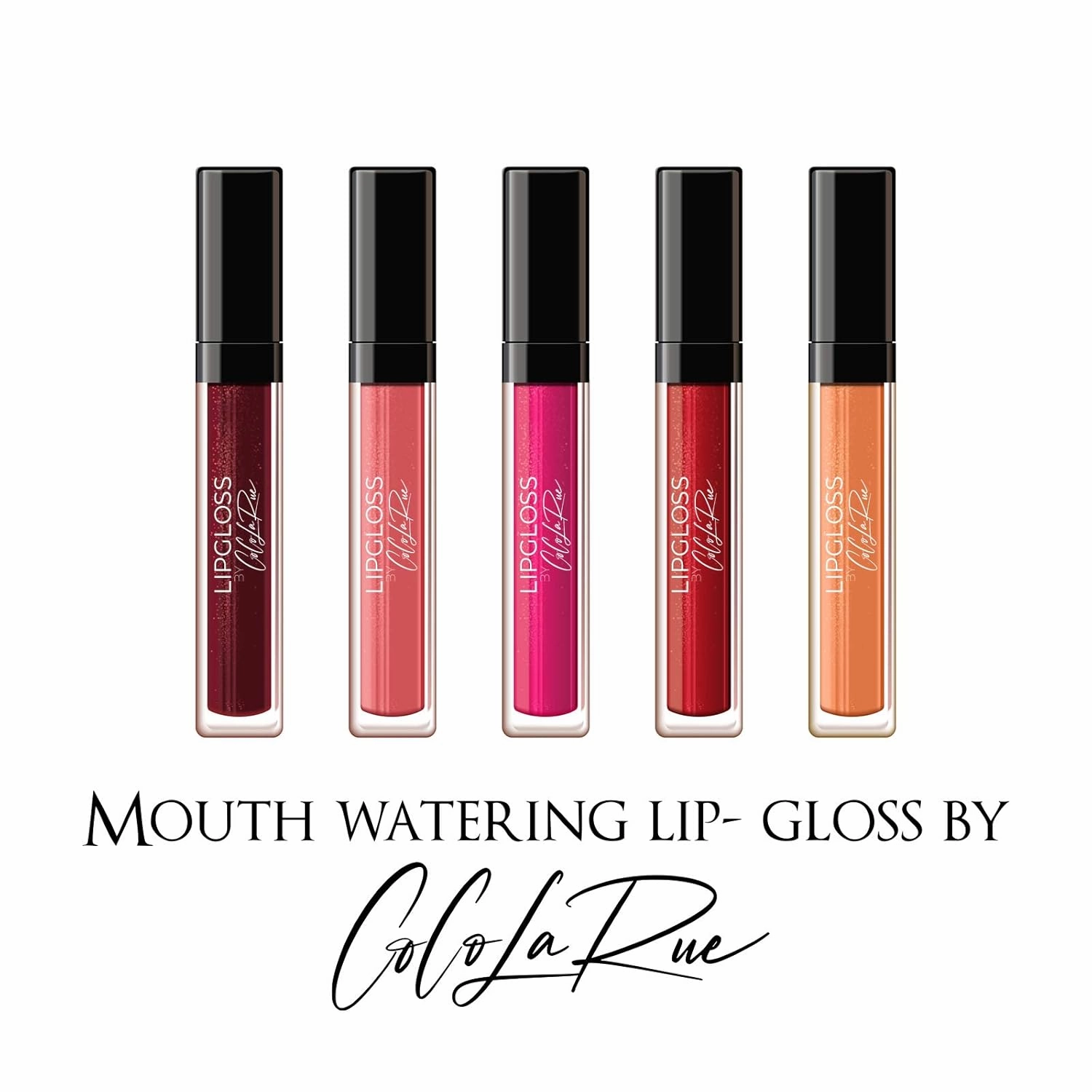 CoCo La Rue Shiny Long Stay Non-Sticky Lip Gloss CoCoLicious Vitamin Oil Enriched Lip Gloss for Women and Girls Sensation Lip Gloss for Rejuvenating Magic (CLR C101 Fringe)