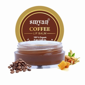 Coffee Lip Balm - Organic Lip Balm For Dry/Chapped Lips | Dark Lips To Lighten With Honey, Shea Butter, Cocoa Butter & Almond Oil, Women & Men 8g
