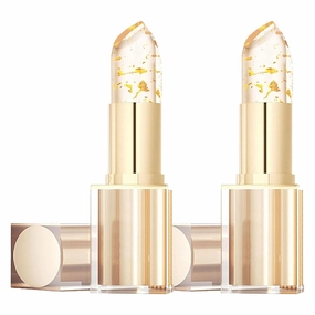 Color Changing Lip stick, Transferproof Color Changing Lipstick, Gold Crystal Color Changing Lipstick, Long Lasting 24 Hours Moisturizing Glossy Shine Lip Gloss (2)