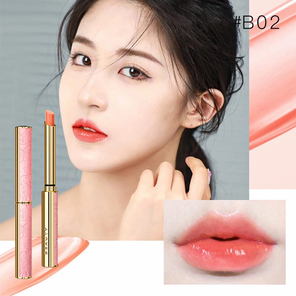 Color Changing Lipstick, 2 Colors Long Lasting Nutritious Lip Balm Lips Moisturizer Magic Temperature Color Change Lip Gloss (#B02)