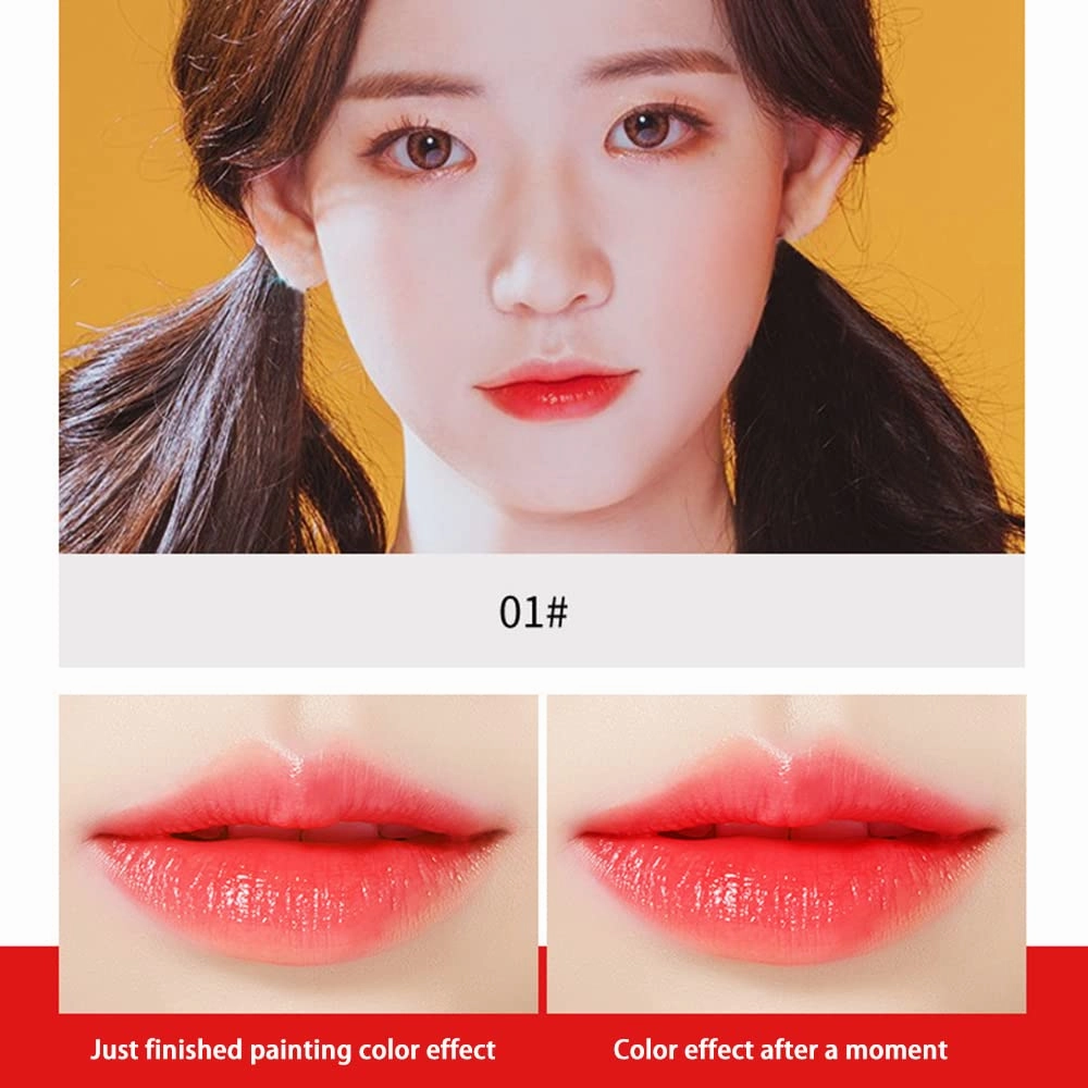 Color Changing Lipstick, 5 Colors Long Lasting Nutritious Lip Balm Lips Moisturizer Magic Temperature Color Change Lip Gloss (01#)