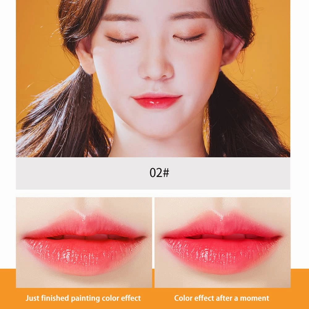 Color Changing Lipstick, 5 Colors Long Lasting Nutritious Lip Balm Lips Moisturizer Magic Temperature Color Change Lip Gloss (02#)