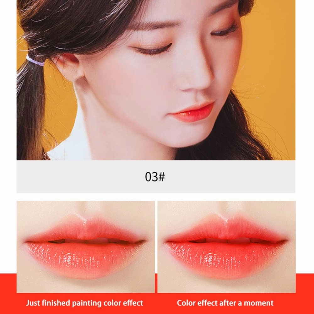 Color Changing Lipstick, 5 Colors Long Lasting Nutritious Lip Balm Lips Moisturizer Magic Temperature Color Change Lip Gloss (03#)