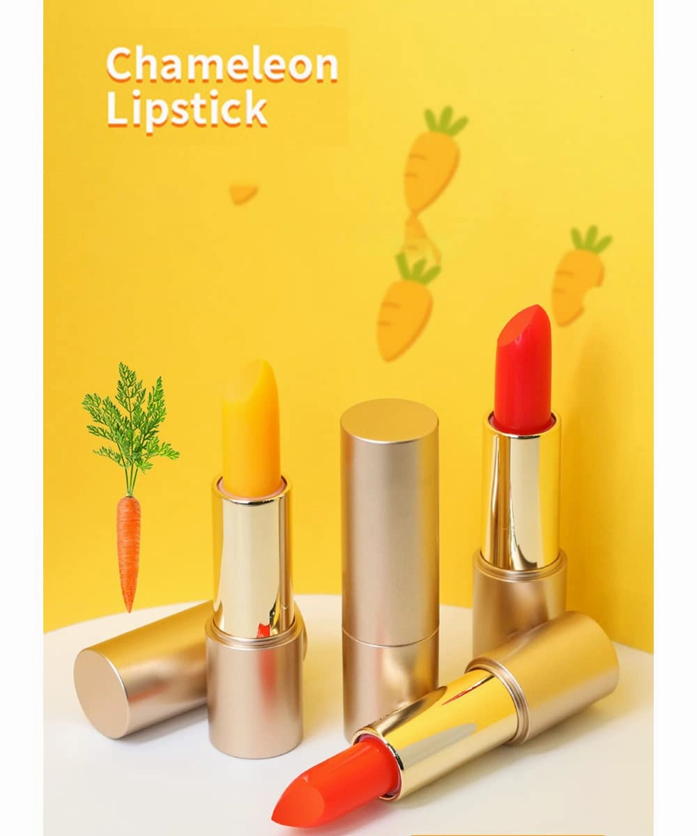 Color Changing Lipstick, 5 Colors Long Lasting Nutritious Lip Balm Lips Moisturizer Magic Temperature Color Change Lip Gloss (03#)