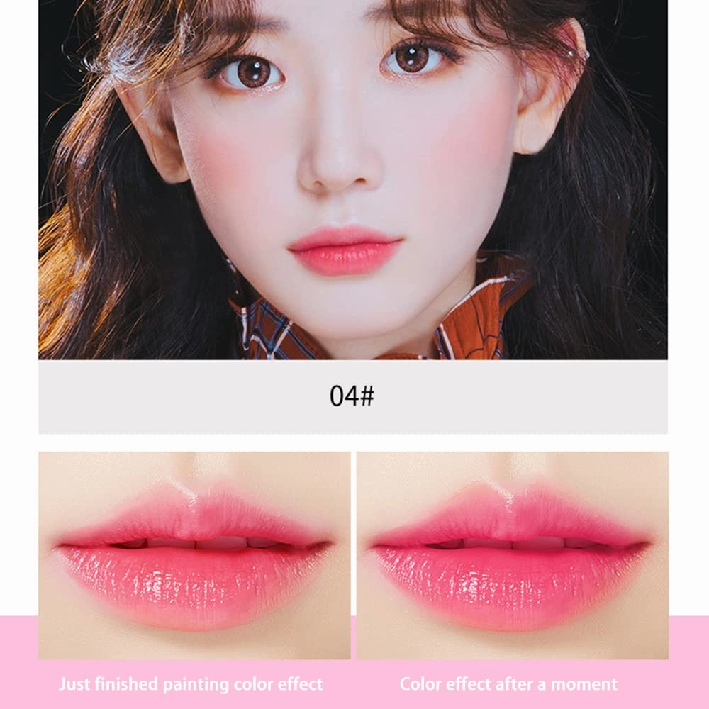 Color Changing Lipstick, 5 Colors Long Lasting Nutritious Lip Balm Lips Moisturizer Magic Temperature Color Change Lip Gloss (04#)