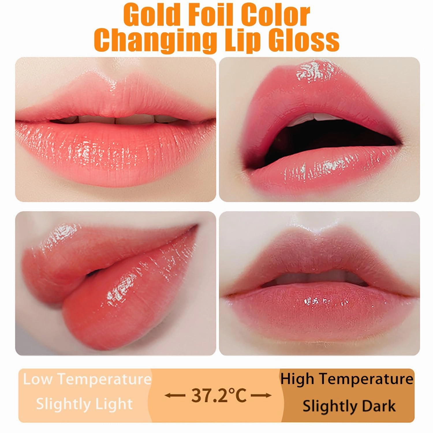 Color Changing Lipstick for Women, Ph Lipstick Color Changing, Moisturizing Glossy Shine Lip Gloss, Long Lasting 24 Hours (2pcs, 3.5g/pcs)