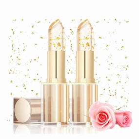 Color Changing Lipstick for Women, Ph Lipstick Color Changing, Moisturizing Glossy Shine Lip Gloss, Long Lasting 24 Hours (2pcs, 3.5g/pcs)